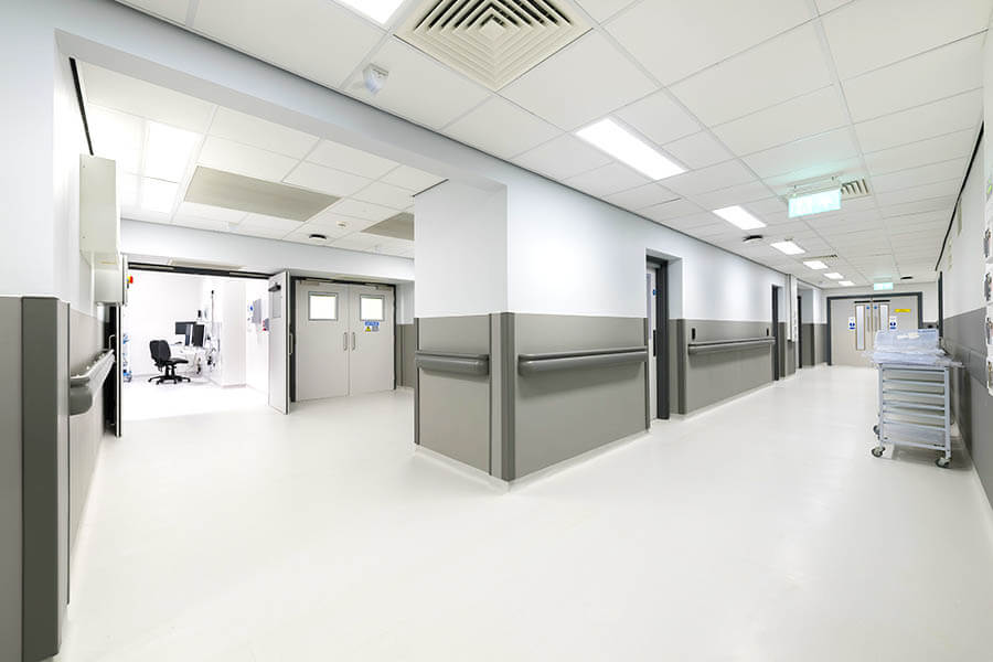 Clatterbridge Hospital – Theatres corridor